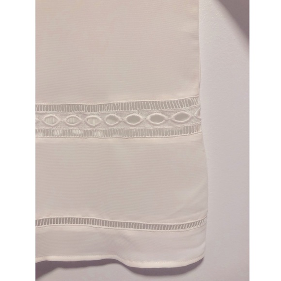 Boheme 3/4 sleeves White Mesh Blouse - Picture 3 of 6